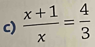  (x+1)/x = 4/3 