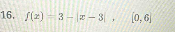 f(x)=3-|x-3|,[0,6]