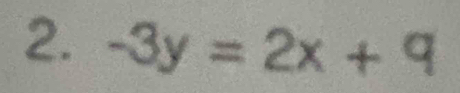 -3y=2x+q