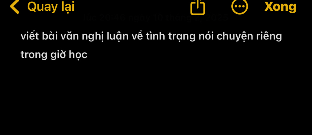 Quay lại Xong 
viết bài văn nghị luận về tình trạng nói chuyện riêng 
trong giờ học