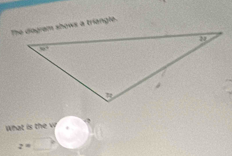 The diogram shows a triangle.
What is the v
2^8