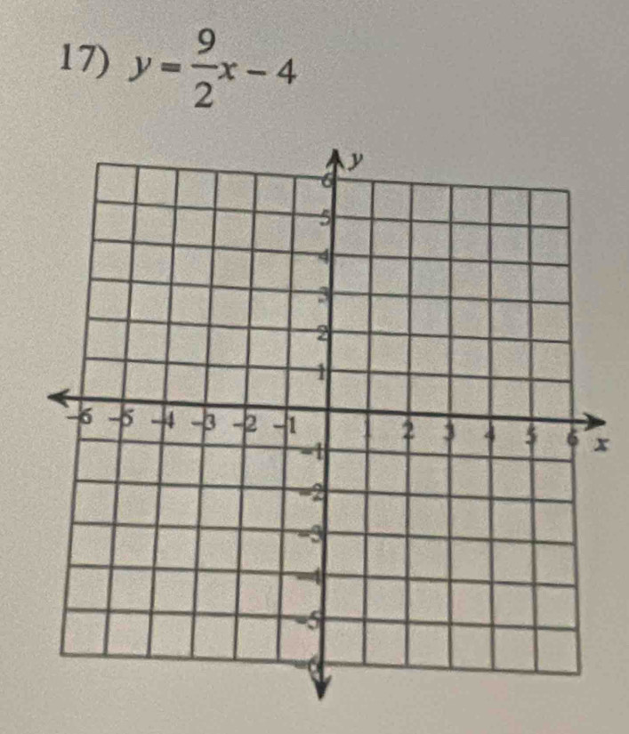 y= 9/2 x-4
x