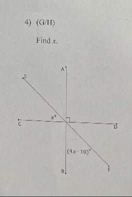 (G/H)
Find x.