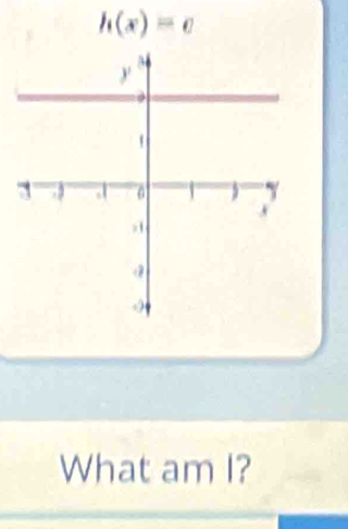 h(x)=e
What am I?