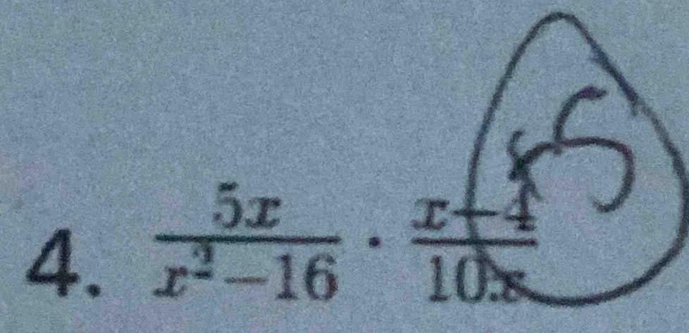  5x/x^2-16 ·  (x-4)/10x 