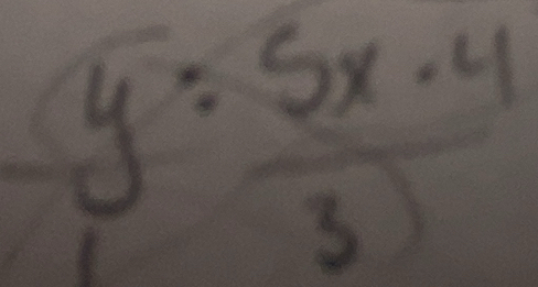 y= (5x-4)/3 