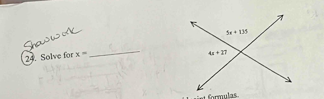 Solve for x=
_
n    ulas.