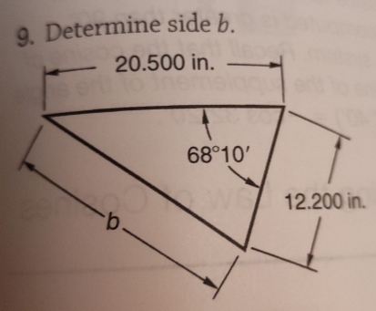 Determine side b.