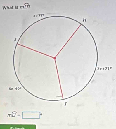 What is mwidehat U ?
mwidehat IJ=□°
Submit