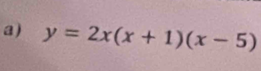 y=2x(x+1)(x-5)