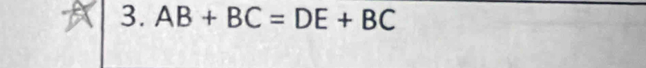 AB+BC=DE+BC