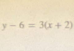 y-6=3(x+2)