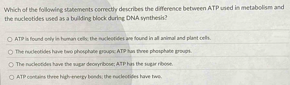 Solved: Which of the following statements correctly describes the ...