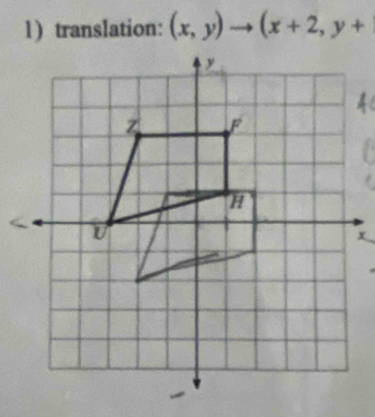 1)translation: (x,y)to (x+2,y+
x