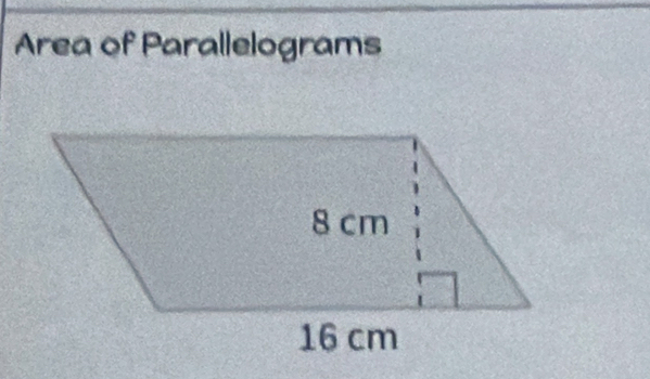 Area of Parallelograms