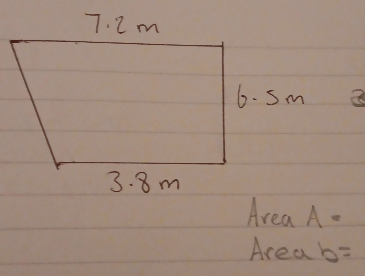 Sm 
Area A=
Area b=