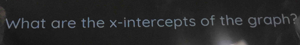 What are the x-intercepts of the graph?