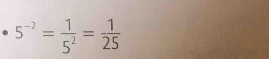 5^(-2)= 1/5^2 = 1/25 