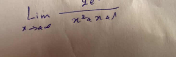 limlimits _xto a∈fty  2e/x^2+x+1 