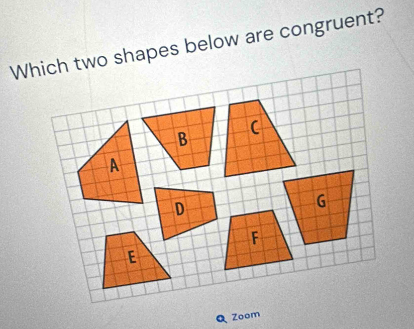 Which two shapes below are congruent?