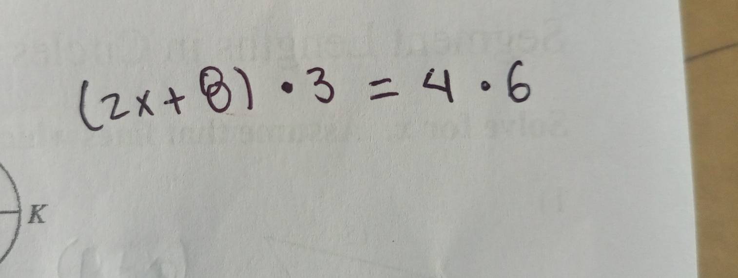 (2x+8)· 3=4· 6