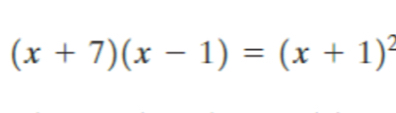 (x+7)(x-1)=(x+1)^2