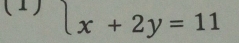 (1) x+2y=11