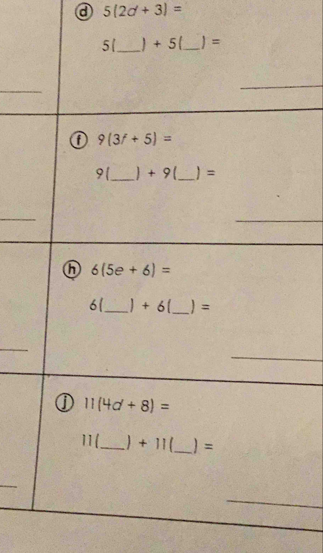 a 5(2d+3)=
_