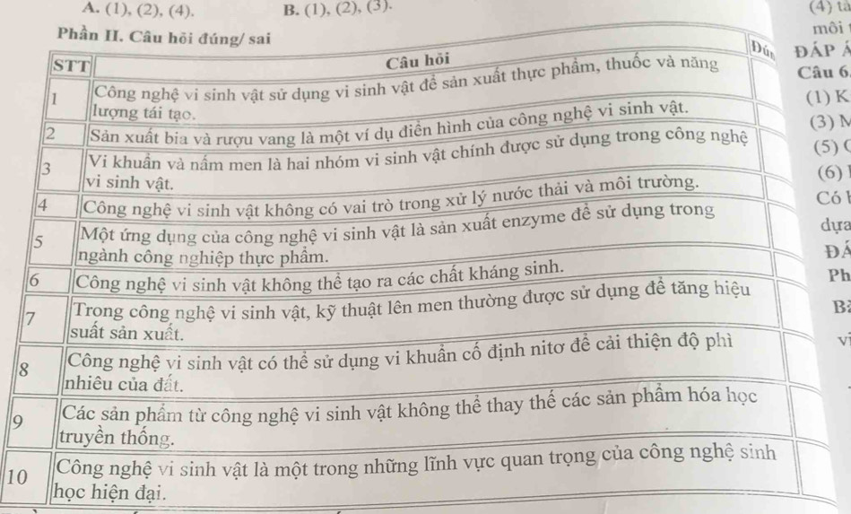 A. (1), (2), (4). B. (1), (2), (3). (4) t
ôi
p Á
u 6
) K
) M
5) C
6) 1
ó b
ựa
Đá
Ph
B
8
v
9
10
học hiện đại.