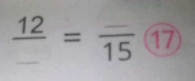 frac 12_ =frac _ 15(17)