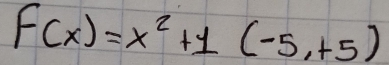 F(x)=x^2+1(-5,+5)