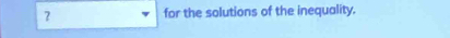 for the solutions of the inequality.