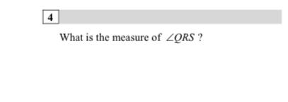 What is the measure of ∠ QRS ?