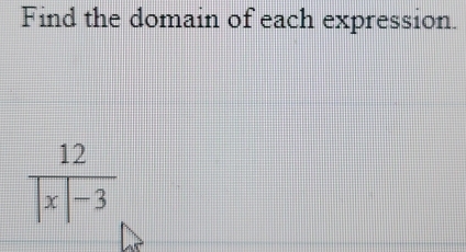 Find the domain of each expression.