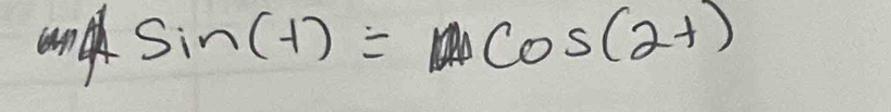 un sin (-1)=cos (2+)