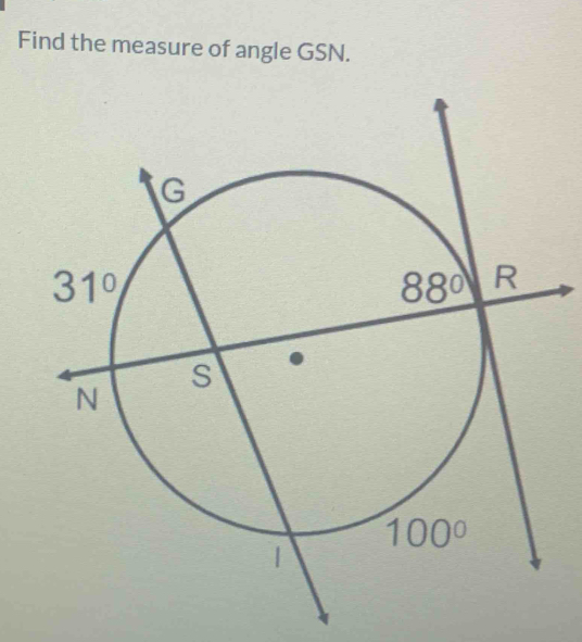 Find the measure of angle GSN.