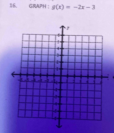 GRAPH ： g(x)=-2x-3