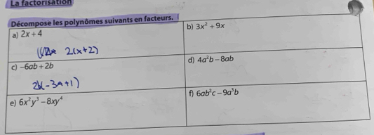 La factorisation