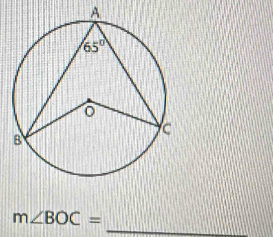 A
_
m∠ BOC=