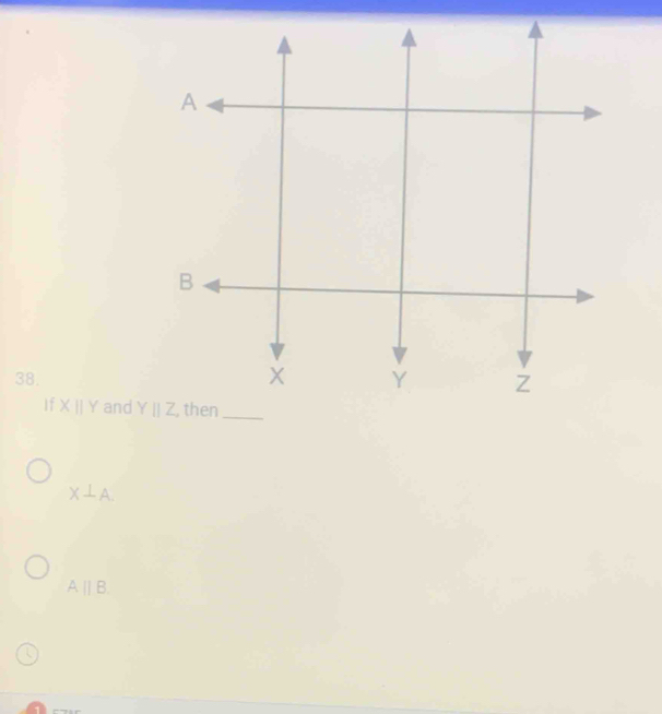 If Xparallel Y and
X⊥ A.
A||B