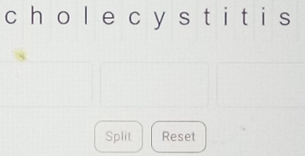 h o l e c ys t i t i s 
Split Reset