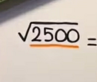 √2500 -