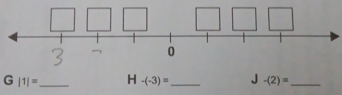 |1|= _ 
H -(-3)= _ 
_ -(2)=