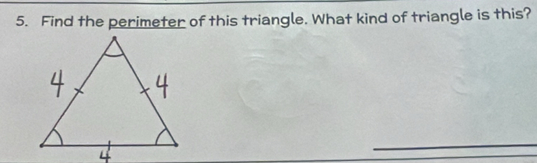 Find the perimeter of this triangle. What kind of triangle is this?