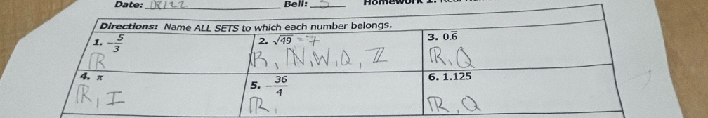 Date: Bell: Homework 1.