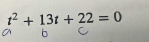 t^2+13t+22=0