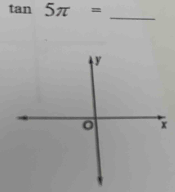 tan 5π =
_