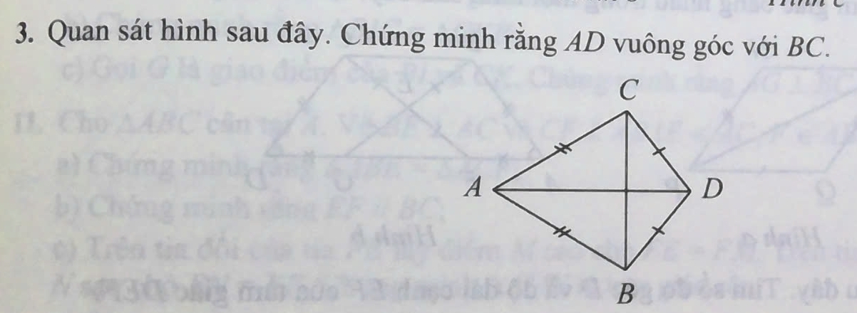 Quan sát hình sau đây. Chứng minh rằng AD vuông góc với BC. 
( ) 1 
Ns