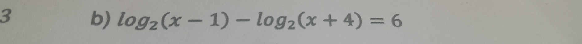 log _2(x-1)-log _2(x+4)=6