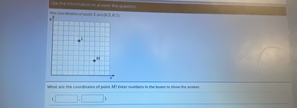 تم الحل:Use the information to answer the question. The coordinates of ...